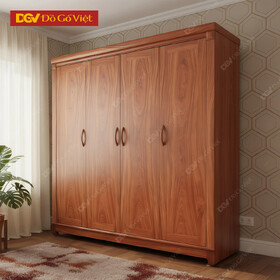 Tủ Áo 3 Buồng 4 Cánh Chân Cao Vân Hương Đá Hiện Đại