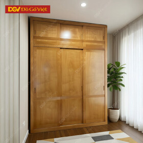 Tủ Áo Cánh Lùa Gỗ Gõ Đỏ Thiết Kế Kịch Trần Hiện Đại