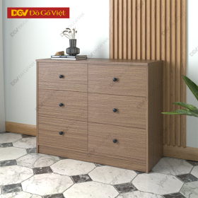 Tủ Áo Compot 6 Ngăn Màu Xám Vân Gỗ Đẹp