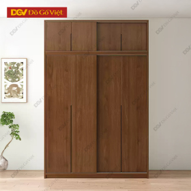 Tủ Áo 2 Cánh Lùa Nóc Áp Trần Gỗ Veneer Sồi Kiểu Tối Giản