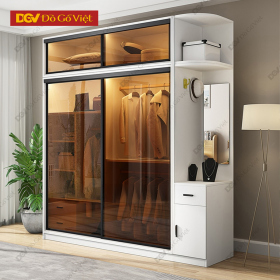 Tủ Áo Cửa Lùa Màu Trắng Cánh Kính Đẹp Hiện Đại Ưu Đãi Giá Rẻ