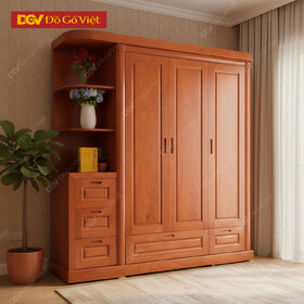 Tủ Áo Hiện Đại Gỗ Hương Đá Nhiều Ngăn Tiện Ích Cho Gia Đình