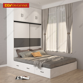 Tủ Áo Nóc Cửa Lùa Sát Giường Tối Ưu Không Gian Màu Trắng Đẹp
