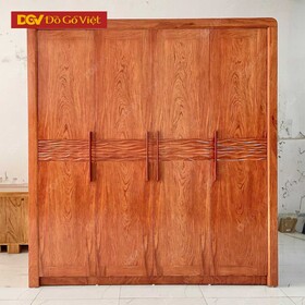 Tủ Áo Vân Hương Đá 4 Cánh Tráng Bo Họa Tiết Sóng Biển Đẹp