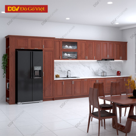 Tủ Bếp Chữ I Đa Tiện Ích Màu Xoan Đào Thanh Lịch Giá Tốt