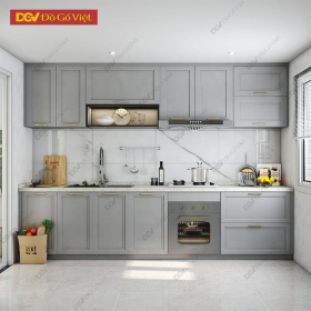 Tủ Bếp Hiện Đại Sơn Màu Xám Đẹp Tinh Tế