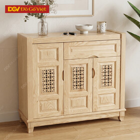 Tủ Cất Giày Dép Gỗ Veneer Sồi Đẹp Giá Rẻ