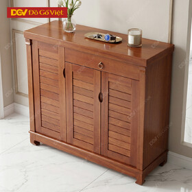 Tủ Cất Giày Dép Gỗ Veneer Xoan Lá Sách 1m Đẹp Giá Rẻ