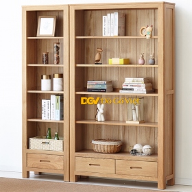 Tủ Chứa Sách Có Hộc Kéo Nhiều Tầng Tiện Lợi Gỗ Tự Nhiên Đẹp Rẻ