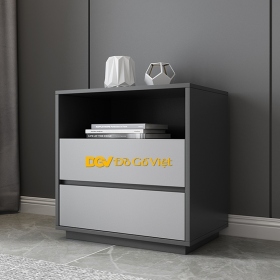 Tủ Đầu Giường Gỗ MDF 3 Ngăn Hiện Đại Màu Xám Đẹp