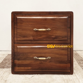 Tủ Đầu Giường Gỗ Óc Chó 2 Ngăn Kéo Đẹp Giá Rẻ