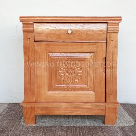 Tủ Đầu Giường Gỗ Sồi Nga Màu Nâu Bền Đẹp Giá Rẻ