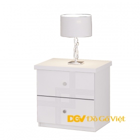 Tủ Đầu Giường Màu Trắng 2 Ngăn Kéo Chạy Chỉ Âm Đẹp Giá Rẻ