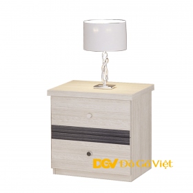 Tủ Đầu Giường MFC Màu Kem Sọc Xám Đẹp Giá Rẻ