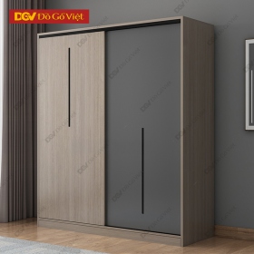 Tủ Để Áo Quần Gỗ MDF Lõi Xanh Cửa Lùa Màu Xám Hiện Đại Đẹp Rẻ