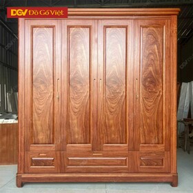 Tủ Để Áo Quần Gỗ Veneer Hương Đá Cong Pano Đẹp Giá Rẻ