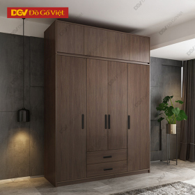 Tủ Để Áo Quần Hiện Đại Màu Nâu Có Nóc Đẹp Rẻ