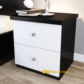 Tủ Để Đầu Giường Màu Đen Trắng Gỗ Công Nghiệp