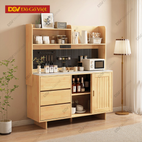 Tủ Để Đồ Dùng Nhà Bếp Gỗ Sồi Đa Năng Cho Căn Bếp Nhỏ