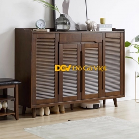 Tủ Để Giày 4 Cánh Mở Gỗ Căm Xe Hiện Đại Đẹp Rẻ