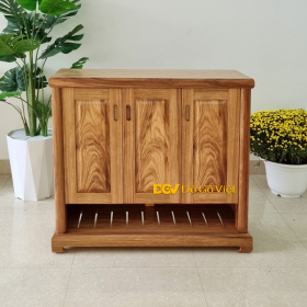 Tủ Để Giày Bằng Gỗ 3 Cánh Mở Kiểu Pano Hiện Đại
