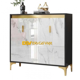 Tủ Để Giày Mặt Vân Đá Gỗ MDF Lõi Xanh Mẫu Mới Đẹp Giá Rẻ