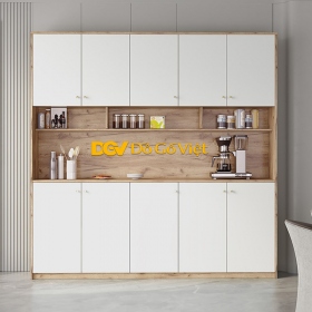 Tủ Để Phụ Kiện Đồ Dùng Gia Đình Màu Sồi Phối Trắng Đẹp