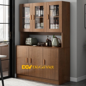 Tủ Để Rượu Đa Năng Gỗ MDF Màu Óc Chó Đẹp Bền Giá Rẻ