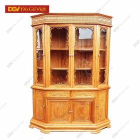 Tủ Để Rượu Vát Góc Đẹp Gỗ Gõ Đỏ 1m4  Đẹp Giá Rẻ