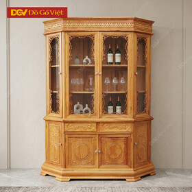 Tủ Để Rượu Vát Góc Đẹp Gỗ Gõ Đỏ 1m4  Đẹp Giá Rẻ