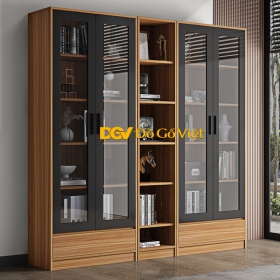 Tủ Để Sách Gia Đình Đa Tầng Cánh Kính Cường Lực Kiểu Hiện Đại