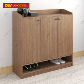 Tủ Dép Gỗ Công Nghiệp 3 Cánh Tiện Lợi Màu Nâu Đẹp Rẻ