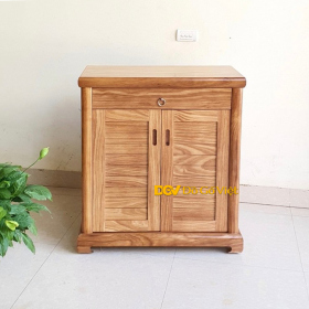 Tủ Đựng Giày Dép Bằng Gỗ Hương Xám Tự Nhiên 2 Cánh Nhỏ Gọn