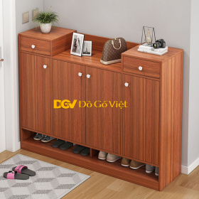 Tủ Đựng Giày Dép Gia Đình Kiểu Hiện Đại Màu Vân Gỗ Mộc Đẹp