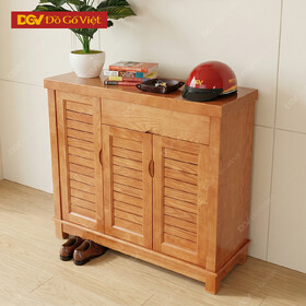 Tủ Đựng Giày Dép Gỗ Veneer Sồi 3 Cánh Hiện Đại Đẹp Giá Tốt