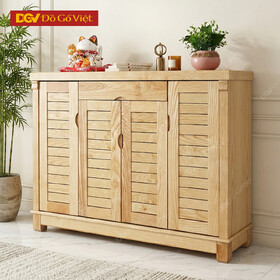 Tủ Đựng Giày Dép Veneer Sồi Nga 4 Cánh Hiện Đại Đẹp Giá Tốt