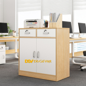 Tủ Đựng Hồ Sơ Văn Phòng Nhiều Ngăn Kéo Màu Sồi Cánh Trắng
