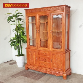 Tủ Đựng Ly Và Rượu Gỗ Hương Đá Nhóm 1 Cao Cấp Đẹp Giá Rẻ