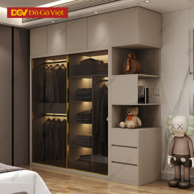 Tủ Đựng Quần Áo Cánh Kính Khung Nhôm Cửa Lùa Cao Cấp Giá Tốt