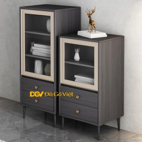 Tủ Đựng Sách Cao Thấp Rời Phòng Khách Màu Xám Đẹp Rẻ