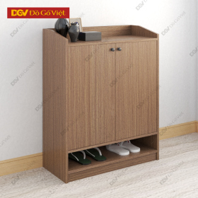 Tủ Giày Dép 2 Cánh Gỗ Công Nghiệp Màu Nâu Hiện Đại