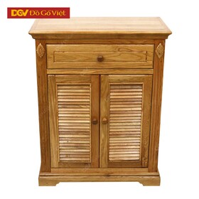Tủ Giày Đẹp Gỗ Sồi Lá Sách
