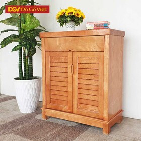 Tủ Giày Dép Nhỏ Tự Nhiên Gỗ Veneer Sồi  80cm Đẹp Giá Rẻ