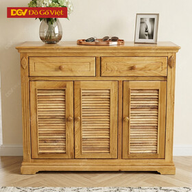 Tủ Giày Giá Rẻ Gỗ Tự Nhiên Sồi Mỹ 1m2