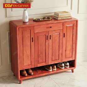 Tủ Giày Gỗ Hương Đá Cánh Pano Hiện Đại Mẫu Đẹp Mới 2026