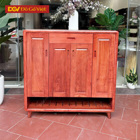 Tủ Giày Gỗ Hương Đá Cánh Pano Hiện Đại Mẫu Đẹp Mới 2025