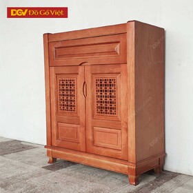 Tủ Giày Gỗ Veneer Sồi Tự Nhiên Nhỏ 2 Cánh Đẹp Giá Rẻ