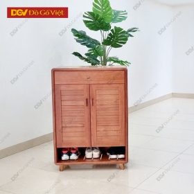 Tủ Dép Gỗ Xoan Đào 2 Cánh Nhỏ Gọn Phù Hợp Mọi Gia Đình