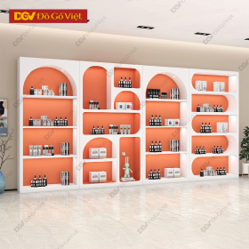 Tủ Gỗ Trưng Bày Nước Hoa Mỹ Phẩm Cửa Tiệm Cao Cấp Tiện Nghi