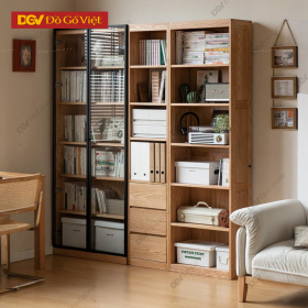 Tủ Kệ Đựng Sách Và Hồ Sơ Đa Tầng Cánh Kính Hiện Đại Giá Tốt